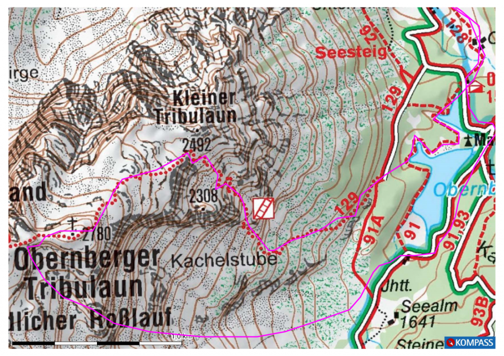 Karte Obernberger Tribulauln